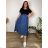 Sommerkleid oval Kurzarm Damen Übergröße (50/52/54 Einheitsgröße) ITALIAN FASHION IM425011  dunkelblau