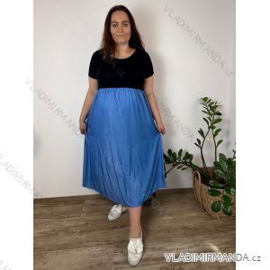 Sommerkleid oval Kurzarm Damen Übergröße (50/52/54 Einheitsgröße) ITALIAN FASHION IM425011