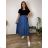 Sommerkleid oval Kurzarm Damen Übergröße (50/52/54 Einheitsgröße) ITALIAN FASHION IM425011  dunkelblau