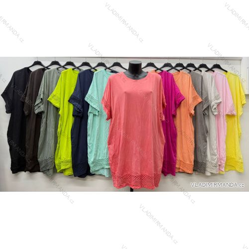 Sommerkleid oval Kurzarm Damen Übergröße (50/52/54 Einheitsgröße) ITALIAN FASHION IM425011