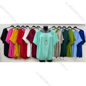 Sommerkleid oval Kurzarm Damen Übergröße (50/52/54 Einheitsgröße) ITALIAN FASHION IM425011
