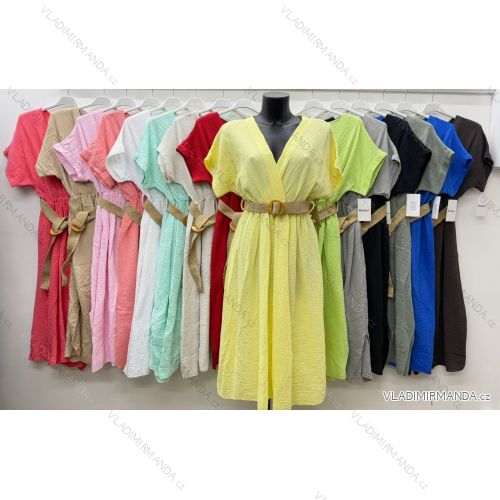 Sommerkleid oval Kurzarm Damen Übergröße (50/52/54 Einheitsgröße) ITALIAN FASHION IM425011