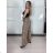 Elegantes Hemd Langarm Damen Kleid (S / M ONE SIZE) ITALIAN FASHION IMWY21734 S / M / L braun