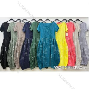 Sommerkleid oval Kurzarm Damen Übergröße (50/52/54 Einheitsgröße) ITALIAN FASHION IM425011