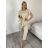Rock lange Sommer Frauen (uni sl) ITALIENISCHE Mode IMC18625 S / M / L beige