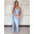 Šaty elegantní společenské na ramínka dámské (S/M ONE SIZE) ITALSKÁ MÓDA IM321608