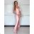 Šaty elegantní společenské na ramínka dámské (S/M ONE SIZE) ITALSKÁ MÓDA IM321608 S / M beige