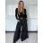 Elegante Hose mit Gürtel für Damen, Übergröße (44/46/48 Einheitsgröße) ITALIAN FASHION IM425557
