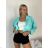 Übergroßer gestrickter Langarmpullover für Damen (S/M EINHEITSGRÖSSE) ITALIAN FASHION IMSN2416125 S / M / L hellblau