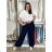 Elegante Hose mit Gürtel für Damen (S/M/L ONE SIZE) ITALIAN FASHION IM425057
