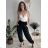 Sommerliche Wickelhose für Damen (Einheitsgröße S/M/L) ITALIENISCHE MODE IM426159 modrá petrolejová S / M / L