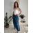 Sommerliche Wickelhose für Damen (Einheitsgröße S/M/L) ITALIENISCHE MODE IM426159 modrá petrolejová S / M / L