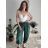 Sommerliche Wickelhose für Damen (Einheitsgröße S/M/L) ITALIENISCHE MODE IM426159 modrá petrolejová S / M / L