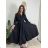 Langes ärmelloses Sommerkleid für Damen (Einheitsgröße S/M) ITALIAN FASHION IMPDY22LS16208 S / M / L grünes Khaki