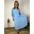 Langes Chiffon-Kurzarmkleid für Damen (S/M ONE SIZE) ITALIAN FASHION IMWGM23456
