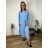 Langes Chiffon-Kurzarmkleid für Damen (S/M ONE SIZE) ITALIAN FASHION IMWGM23456