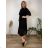 Langes Chiffon-Kurzarmkleid für Damen (S/M ONE SIZE) ITALIAN FASHION IMWGM23456 46/48/50 hellgrün