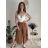 Lange Sommerhose für Damen mit Gürtel (Einheitsgröße S/M) ITALIAN FASHION IMD24080