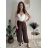 Lange Sommerhose für Damen mit Gürtel (Einheitsgröße S/M) ITALIAN FASHION IMD24080