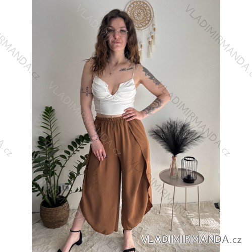 Lange Sommerhose für Damen mit Gürtel (Einheitsgröße S/M) ITALIAN FASHION IMD24080