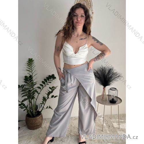 Elegante lange Sommerhose für Damen (M/L/XL, Einheitsgröße) ITALIENISCHE MODE IMC26023