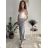 Elegante lange Sommerhose für Damen (M/L/XL, Einheitsgröße) ITALIENISCHE MODE IMC26023