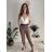 Elegante Hose mit Gürtel 3/4 kurz Damen (S/M/L Einheitsgröße) ITALIAN FASHION IMPLI257048