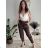 Elegante Hose mit Gürtel 3/4 kurz Damen (S/M/L Einheitsgröße) ITALIAN FASHION IMPLI257048