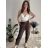 Elegante Hose mit Gürtel 3/4 kurz Damen (S/M/L Einheitsgröße) ITALIAN FASHION IMPLI257048