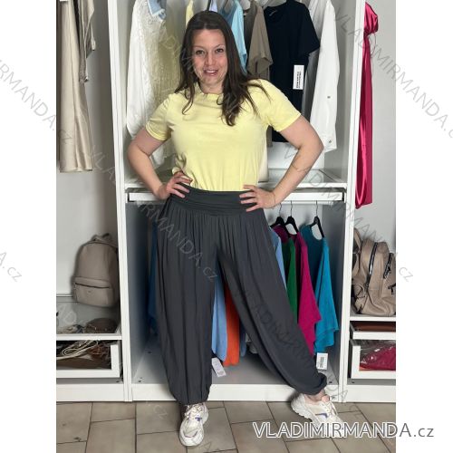 Lange Aladdin-Haremshose für Damen (50/58 Einheitsgröße) ITALIAN FASHION IMBM24052 S / M / L grau