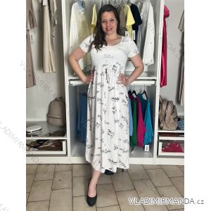 Kurzes Sommerkleid mit Taschen, kurzen Ärmeln, Damengröße Oversize (42/44/46, Einheitsgröße), italienische Mode, IMSM26088