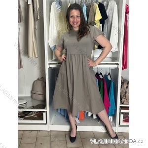 Sommerkleid oval Kurzarm Damen Übergröße (50/52/54 Einheitsgröße) ITALIAN FASHION IM425011