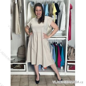 Sommerkleid oval Kurzarm Damen Übergröße (50/52/54 Einheitsgröße) ITALIAN FASHION IM425011