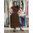 Langes, elegantes Sommerkleid mit Gürtel, kurzen Ärmeln, Damengröße Oversize (46/48/50, Einheitsgröße), italienische Mode, IM426175