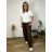 Oversize-Sommerhose für Damen (44/46/48, Einheitsgröße) Italienische Mode IMC26106 M/L/XL dunkelbraun