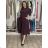Langärmliges Hemdkleid für Damen mit Gürtel (S/M EINHEITSGRÖSSE) ITALIAN FASHION IMPSH24210151