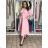 Langärmliges Hemdkleid für Damen mit Gürtel (S/M EINHEITSGRÖSSE) ITALIAN FASHION IMPSH24210151