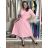 Langärmliges Hemdkleid für Damen mit Gürtel (S/M EINHEITSGRÖSSE) ITALIAN FASHION IMPSH24210151