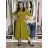 Langärmliges Hemdkleid für Damen mit Gürtel (S/M EINHEITSGRÖSSE) ITALIAN FASHION IMPSH24210151