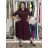 Langärmliges Hemdkleid für Damen mit Gürtel (S/M EINHEITSGRÖSSE) ITALIAN FASHION IMPSH24210151 M/L/XL olivgrün
