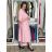 Langärmliges Hemdkleid für Damen mit Gürtel (S/M EINHEITSGRÖSSE) ITALIAN FASHION IMPSH24210151 M/L/XL olivgrün