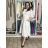 Langärmliges Hemdkleid für Damen mit Gürtel (S/M EINHEITSGRÖSSE) ITALIAN FASHION IMPSH24210151 M/L/XL olivgrün