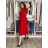 Langärmliges Hemdkleid für Damen mit Gürtel (S/M EINHEITSGRÖSSE) ITALIAN FASHION IMPSH24210151 M/L/XL olivgrün
