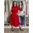 Langärmliges Hemdkleid für Damen mit Gürtel (S/M EINHEITSGRÖSSE) ITALIAN FASHION IMPSH24210151 M/L/XL olivgrün
