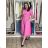 Langärmliges Hemdkleid für Damen mit Gürtel (S/M EINHEITSGRÖSSE) ITALIAN FASHION IMPSH24210151 M/L/XL olivgrün