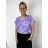Kurzarmhemd Kleid Kleid (uni L-2XL) ITALIENISCH MODA IMS20002 44/46/48 lila