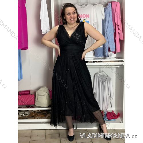 Sommerkleid Carmen aus Musselin für Damen (Einheitsgröße S/M) ITALIAN FASHION IMWE231506 S / M / L schwarz