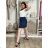Langarm-Hemdkleid für Damen (S/M EINHEITSGRÖSSE) ITALIAN FASHION IMWD232607 S / M / L dunkelblau