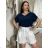 Langer Overall mit Anhänger 3/4 Langarm Damen Übergröße (50-58) ITALIAN FASHION IMWEC24016  schwarz