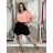 Langer Overall mit Anhänger 3/4 Langarm Damen Übergröße (50-58) ITALIAN FASHION IMWEC24016  schwarz